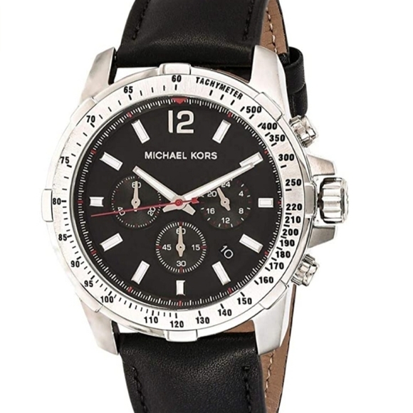 Michael Kors Black Dial Chronograph Leather